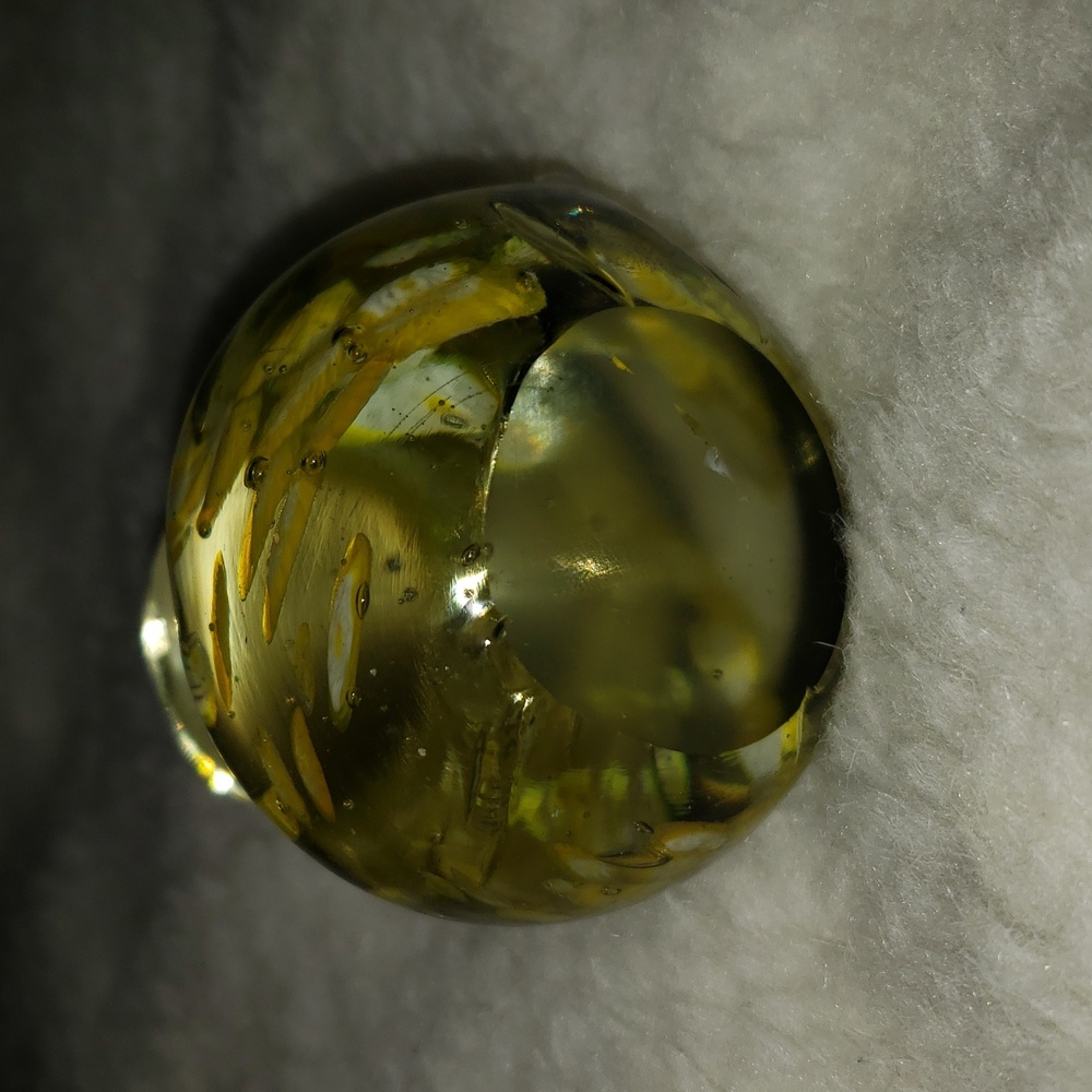 Vintage Lefton Art Glass Bird Figurine with Yellow Accents - Picture 5 of 8